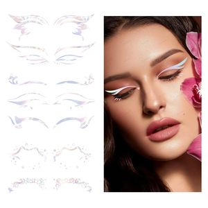 Adesivi per Trucco Viso da Donna e Ragazza, <span class=keywords><strong>Tatuaggi</strong></span> Temporanei con Occhi d'Angelo, Glitter e Farfalle - Product Image 5