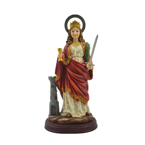Statue religieuse de Sainte Barbe en résine, vente directe usine - Product Image 3