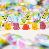 Snoepgoed groothandel OEM/ODM op maat privélabel 3D dierenvormig afpelbaar gummy snoep fruit smaak snoepjes