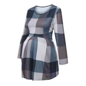 Chemise de maternité à manches longues pour femmes été automne hauts tuniques de maternité froncés T-shirts amples de maternité - Product Image 2