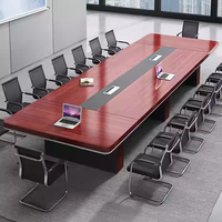 Table de conférence multi-personnes pour salle de réunion, combinaison simple et moderne de bureau et de chaises, table rectangulaire de formation