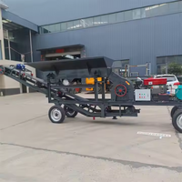 Offre Spéciale combiné concasseur de pierres concasseur à marteaux diesel Mobile concasseur en acier pour sable gravier et brique de ciment concasseur