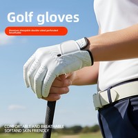 Gant de golf authentique unisexe en peau de mouton de qualité supérieure 2026 respirant pour main gauche, grande taille avec fermeture auto-agrippante