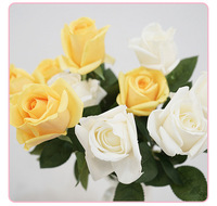Bouquet de roses artificielles de haute qualité, fait main, style européen vintage, ornement floral pour mariage, Noël, décoration de remise de diplôme