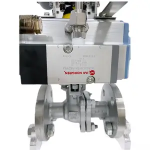 Pneumatic Flange Ball Valve Including Accessories