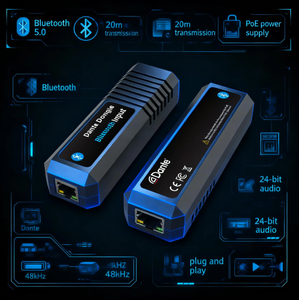 <span class=keywords><strong>Adaptador</strong></span> <span class=keywords><strong>de</strong></span> Audio Inalámbrico Dante 5.0 Dongle 2x1 Canales <span class=keywords><strong>de</strong></span> Audio 24-bit 48kHz PoE <span class=keywords><strong>para</strong></span> <span class=keywords><strong>Sonido</strong></span> en Vivo y Salas <span class=keywords><strong>de</strong></span> Conferencia - Product Image 4