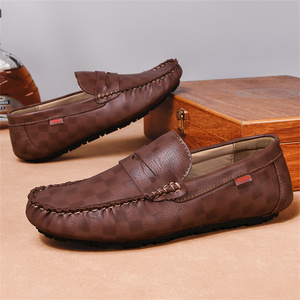 Mocassins Gommino Marron et Noir pour Hommes, Cousus Main, Chaussures de Conduite Décontractées à Semelle <span class=keywords><strong>Souple</strong></span>, Confortables, Respirantes et Antidérapantes - Product Image 4