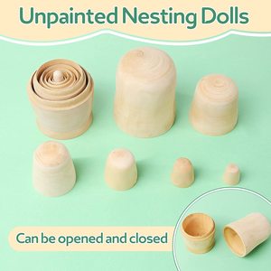 Poupée russe <span class=keywords><strong>en</strong></span> <span class=keywords><strong>bois</strong></span> non peinte, poupée gigogne à faire soi-même, poupée gigogne non finie à <span class=keywords><strong>peindre</strong></span>, cadeaux - Product Image 3
