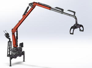 Grue forestière télescopique à grappin <span class=keywords><strong>pour</strong></span> le maniement du bois, homologuée CE - Product Image 3