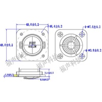 Haut-parleurs de tweeter passifs magnétiques internes à dôme en soie de 48*48MM 6Ohm 15W RMS à haut niveau sonore 93.2dB avec trou de montage pour moniteur JBL