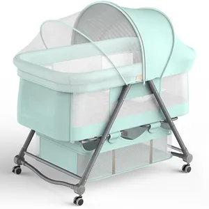 De gros bassinet lit plate-forme-Meuble multifonction pour bébés, chambre à coucher, pliable, balançoire, berceau pour enfants, en bas âge,