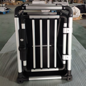 Groothandel Nieuw Ontwerp Sterk Opvouwbaar Huisdierenvervoer Aluminium Hondenkooi Hondenhok Kennel Krat Fabriek Voor Autoreizen Hondenkooi - Product Image 3