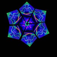 Tapisserie Mandala Alien Réactive aux UV, Toile de Fond Néon Psychedélique pour Fête Rave, Décoration de Festival