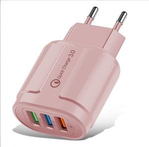 Macaron Colorful USB Charger 3USB <b>Charging</b> Head 5V2A Charger 3 Port Eu US Color <b>Adapter</b> - Product Image 2