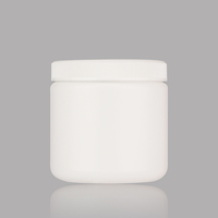 Pot cylindrique givré en PEHD de qualité alimentaire avec bouchon à vis nervuré, 15oz, 16oz, 19oz, 20oz, 24oz