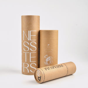 صناديق من الورق المقوى مستديرة من الكرافت قابلة للتحلل الحيوي معاد تدويرها لزجاجة عطر 30 شلن 50 شلن - Product Image 2