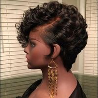 Perruque Pixie Cut en Cheveux Humains Bruts Naturels, Lace Front HD pour Femme Noire, Aligné des Cuticules, Cheveux Humains Vietnamiens