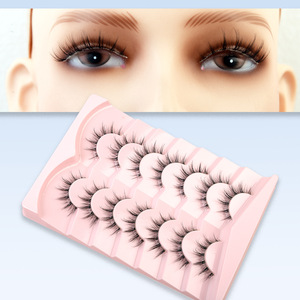 Pestañas Postizas de Una Pieza Estilo Tailandés, Populares, con Base Transparente en Forma de V, Estilo Cómic de Hadas - Product Image 2