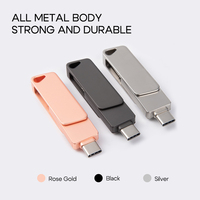 Nuova Chiavetta USB 3.0 Type-C in Metallo da 1TB ad Alta Capacità con Crittografia e Doppio Connettore per iPhone, PC e Android