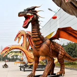 2024 Hot Sale Amusement Park Flying Dragon Animatronic Smoke Dragon