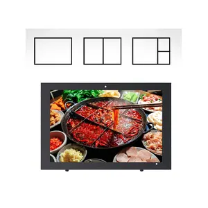 Restoran menü şarj istasyonu 49 65 75 inç LCD reklam monitörü için kullanın, duvara monte yüksek çözünürlüklü asılı