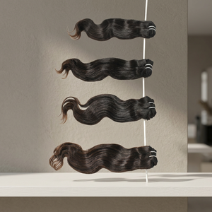 100% Weaving Raw Natural Bundles chemical processing None Double Drawn Loose Deep Wave Black Indian Body Wave Temple Human Hair - Product Image 6