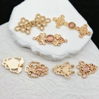 Boutons de luxe en métal sans nickel plaqué, motif grenouille orientale ajourée, incrustation de pierre, motif nœud chinois, pour Cheongsam