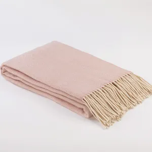 HengTai yeni stil 100% yün battaniye kabarık yün battaniye püskül battaniye kış için