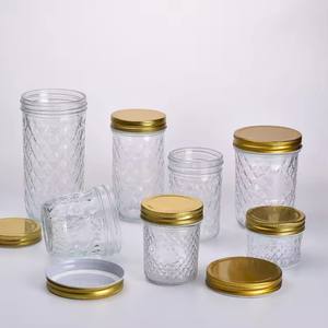Bocaux Mason modernes à large ouverture 16 oz 32 oz, bouteilles en verre pour <span class=keywords><strong>caviar</strong></span>, confiture, miel, cadeaux de mariage, bocaux de conserve et de préparation de gelées avec couvercles - Product Image 2