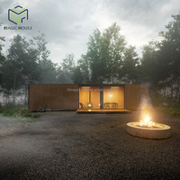 Magic House Maison portable de luxe 20ft/40ft pour jardin/cour arrière/parc/camping, maison conteneur/hôtel