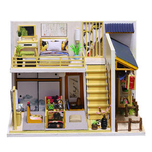 Modèle <span class=keywords><strong>de</strong></span> <span class=keywords><strong>construction</strong></span> <span class=keywords><strong>de</strong></span> maison fait à la main jouet cadeau d'anniversaire <span class=keywords><strong>de</strong></span> cabine bricolage - Product Image 1