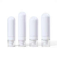 Bouteille de voyage en plastique PETG personnalisée 60/80/100 ml avec pulvérisateur à brume fine inversé, pompe portable et fond épaissi