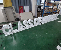 Letrero de letras LED 3D extragrande personalizado, estilo antiguo, de pie, luminoso, con alfabeto y dígitos, letrero ornamental grande