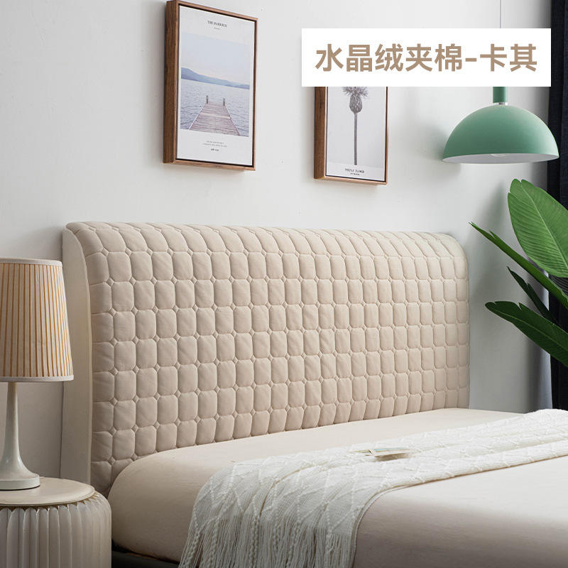 สี่เหลี่ยมเล็กผ้าควิลท์กำมะหยี่คริสตัลสีกากี