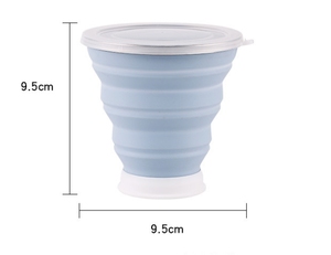 Gobelet pliable en silicone platine ultra-fin, logo personnalisable, design facile à transporter et à utiliser en extérieur - Product Image 2