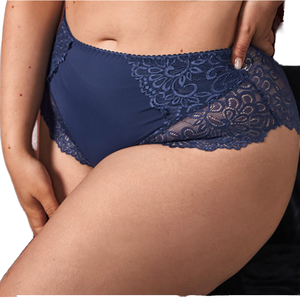 Großhandel Damen Sexy Nahtlose Transparente Polyamid-Spitzen-Slips mit Taillenlogo für Damenunterwäsche - Product Image 1