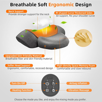 Coussin de massage sans fil pour le cou et les épaules, rechargeable, chauffant, avec gonflage par airbag, masseur de traction cervicale pour la maison et le bureau