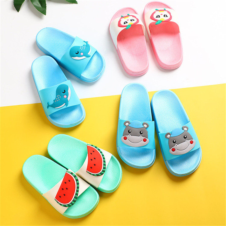 Children's Summer Good Quality Slippers House Slides Sandals Shoes Cute Cartoon Fruits Beach Flip Flops Kids EVA Slippers