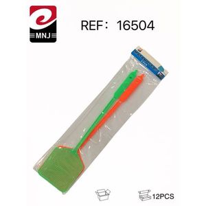 Raquette à mouches 12 pièces, outil de lutte antiparasitaire en plastique vert et orange MNJ 16504 - Product Image 3