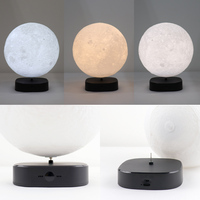 Lampe Lune Rotative LED à Commande Tactile, Intensité Réglable, Design Flottant 3D Imprimé, 6 Pouces, Moderne, pour Salle de Bain, Lumière Intelligente pour Maison Connectée