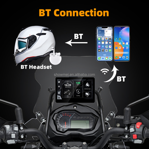 Pantalla de Navegación DVR BT de 6.25 Pulgadas para Motocicleta, Pantalla Inalámbrica CarPlay Android GPS Extraíble e Impermeable - Product Image 4