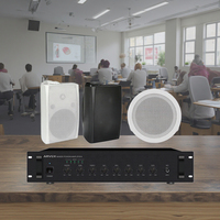 Système de sonorisation PA Bluetooth avec haut-parleur de plafond, système PA complet avec mixeur, amplificateur, haut-parleurs et flight case, haut-parleur mural