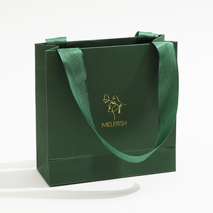 Bolsa de Mano Reutilizable y Reciclable de Gran Capacidad con Logotipo Personalizado de Alta Calidad para Mujer, con Asa de Listón, Bolsa de Regalo Pequeña de Lujo - Product Image 5