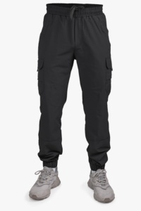Skinny Leg Tactical <b>Pants</b> <b>Black</b> 100% Cotton Casual Mid Waist Style Regular Fit Dark For Men Bulk Supplier - Product Image 2