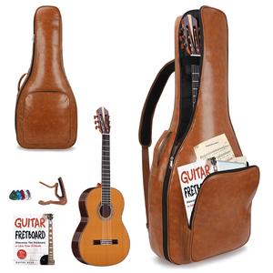 Étui de guitare en cuir de qualité supérieure, imperméable, sac de transport pour guitare classique, sac à bandoulière pour le rangement et les voyages - Product Image 6