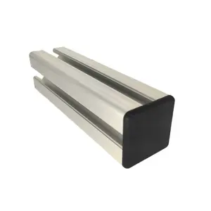 알루미늄 단면도 부속 엔드 캡 사각 산업 100 조각 6000 의 시리즈 PVC 검정 장식적인 비 합금