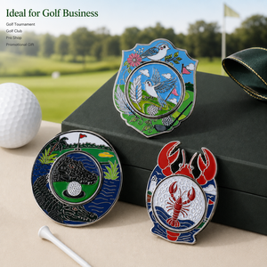 Creative Double-Sided Magnetic <b>Golf</b> Ball Marker Enamel Metal Design with Removable 25mm Marker for <b>Golf</b> Gifts - Product Image 5