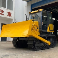 Bulldozer sur chenilles de 10 tonnes, 100 CV, pour travaux agricoles, mini-bulldozer d'origine chinoise en stock
