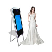 Espejo Portátil con Soporte Ajustable de Alto Rendimiento y Computadora Integrada para Cabina de Fotos, Ideal para Ceremonias de Inauguración y Espectáculos