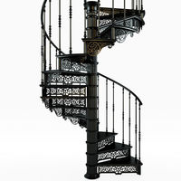 Escalera de Caracol de Hierro Fundido de Estilo Victoriano Europeo